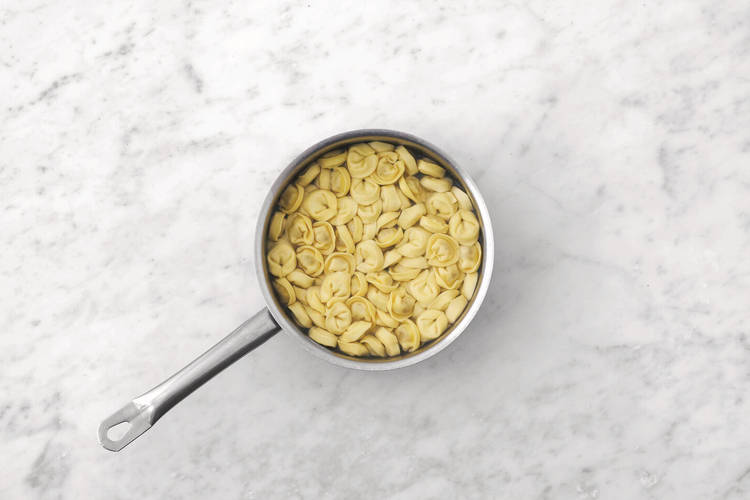 Cook the tortellini