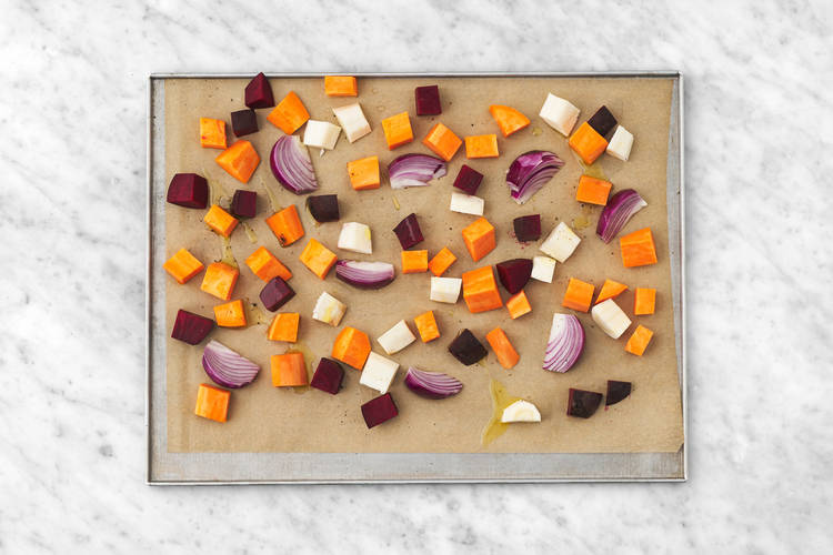 Roast the veggies