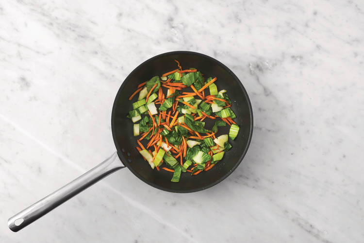 Cook the veggies