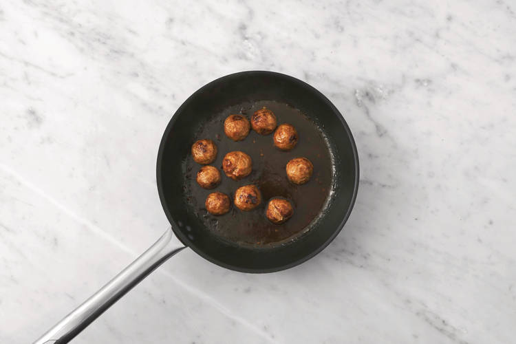 Cook & Glaze the meatballs