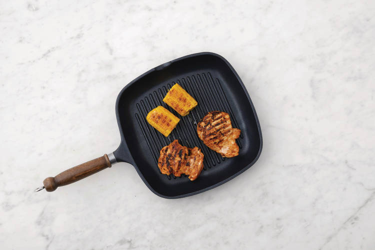 BBQ the chicken, pineapple & bacon