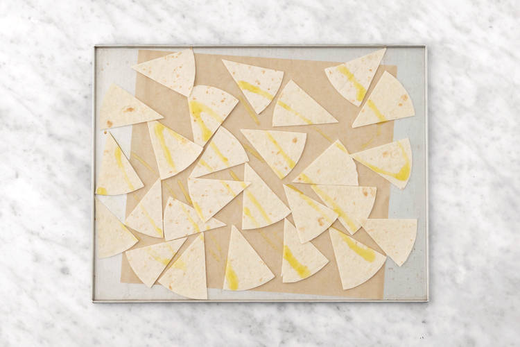 Bake the nacho chips