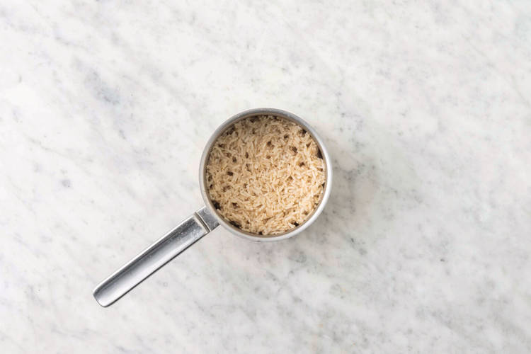 Make the spiced brown rice