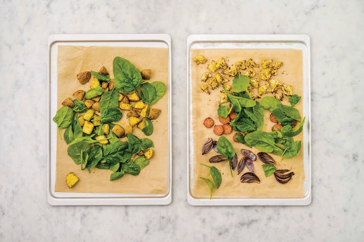 Toss the veggies