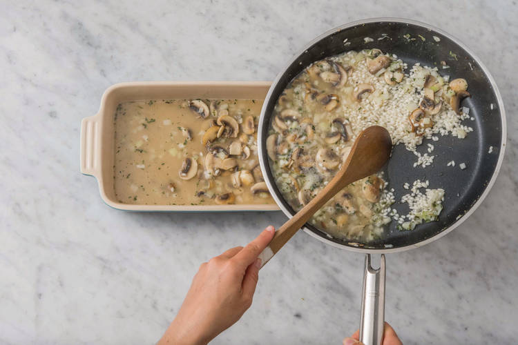 Bake the risotto