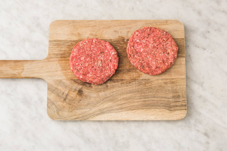 Prep the beef patties