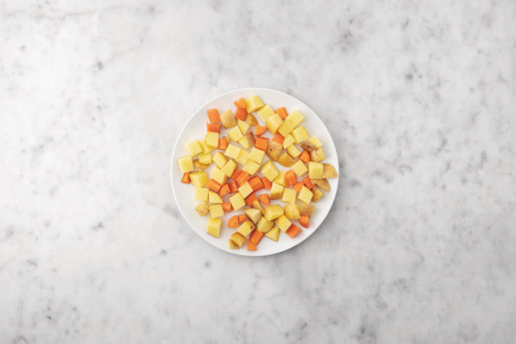 Roast the cheesy veggies