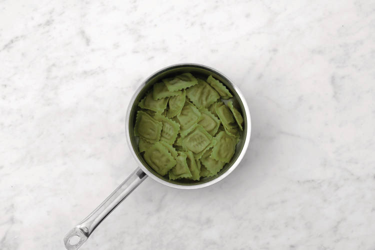 Cook the ravioli