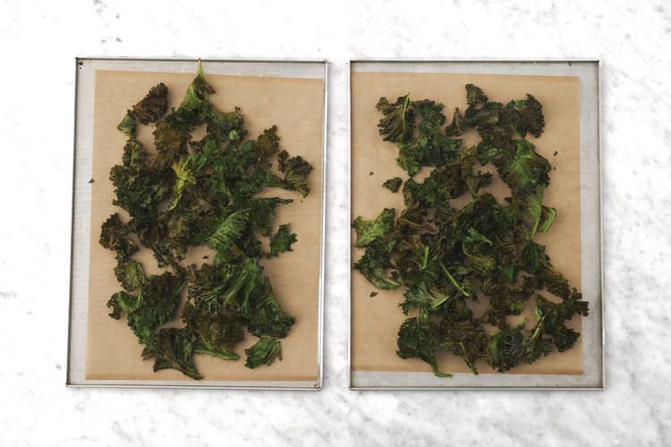 Bake the kale chips