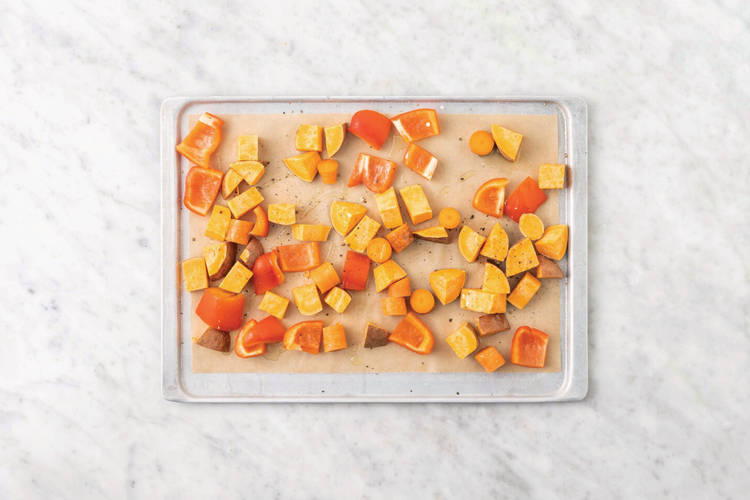 Roast the veggies