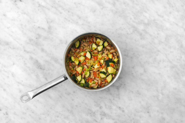 Cook the veggies