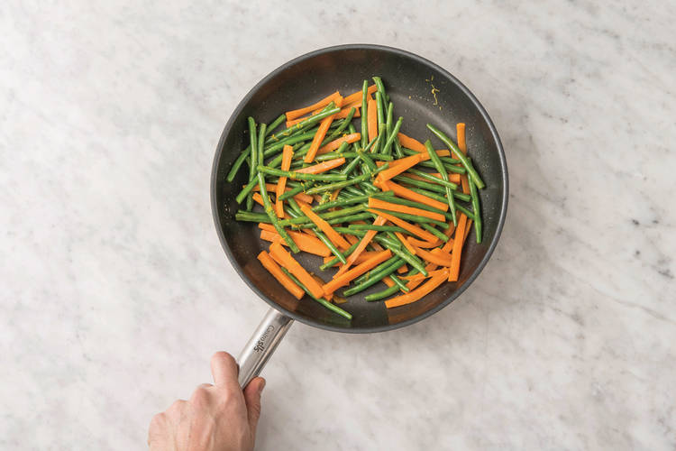 Cook the veggies 