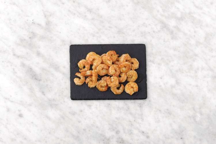 Cook the prawns