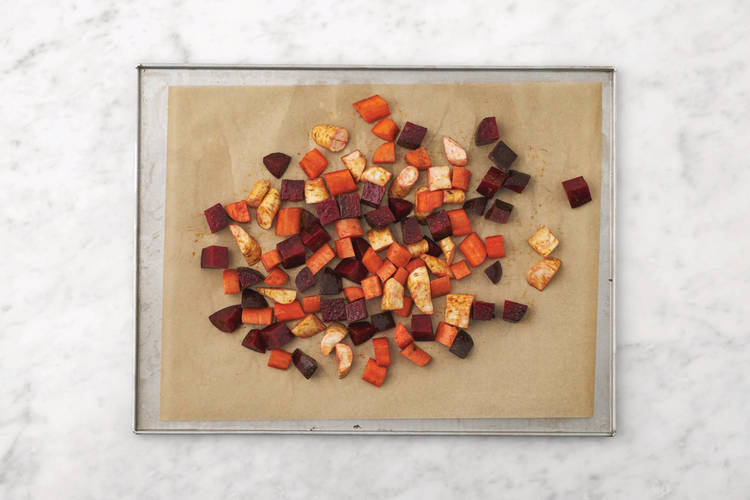 Roast the veggies