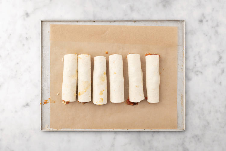 Bake the taquitos