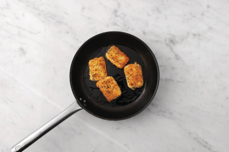 Cook the haloumi