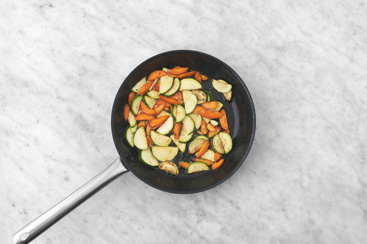 Cook the veggies