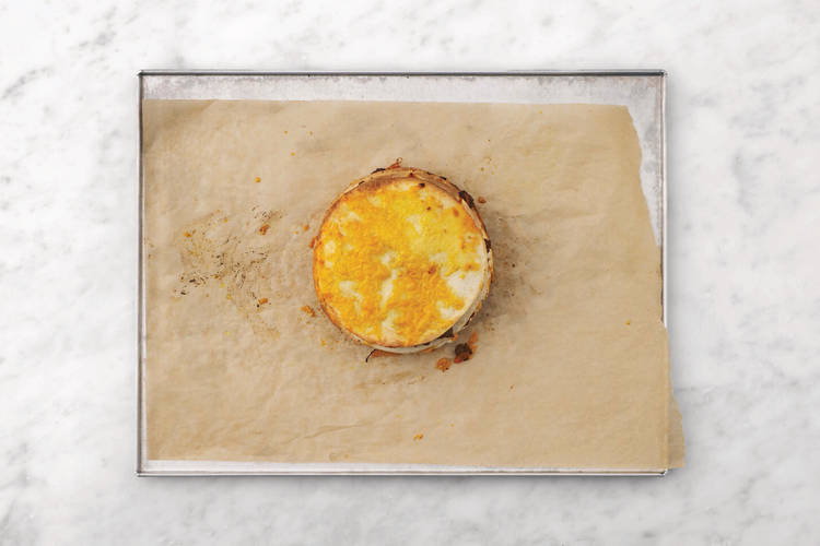 Bake the tortilla tower