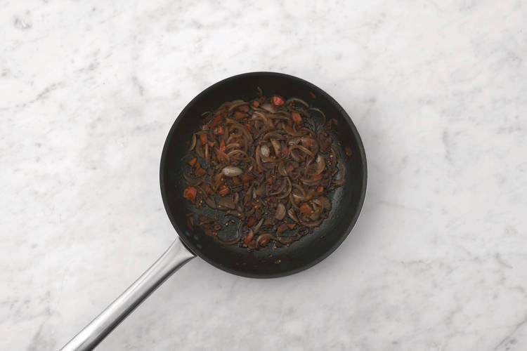 Make the tomato chilli relish