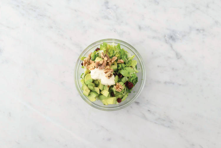 Make the waldorf salad