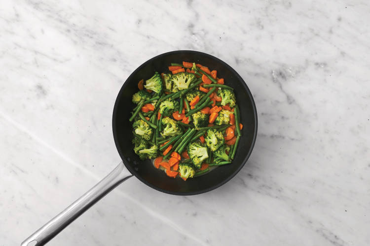 Cook the veggies