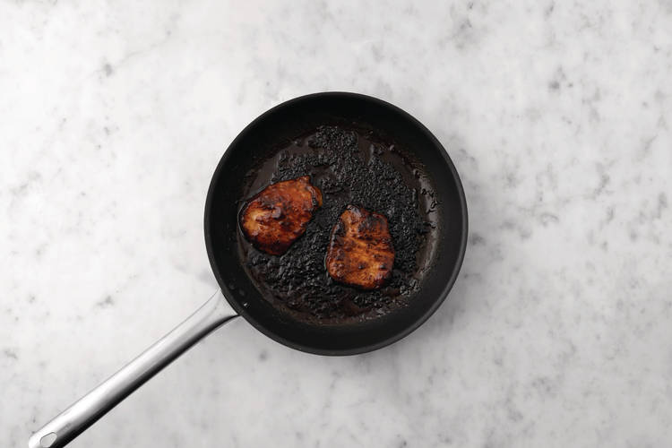 Cook the veggies & pork