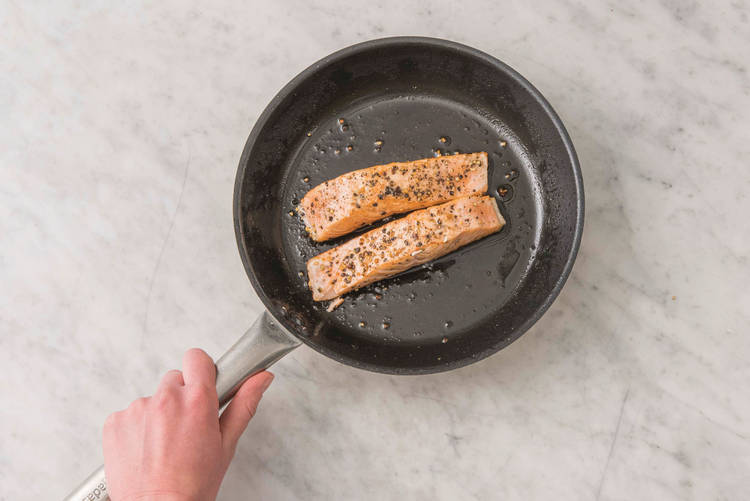 Cook the salmon