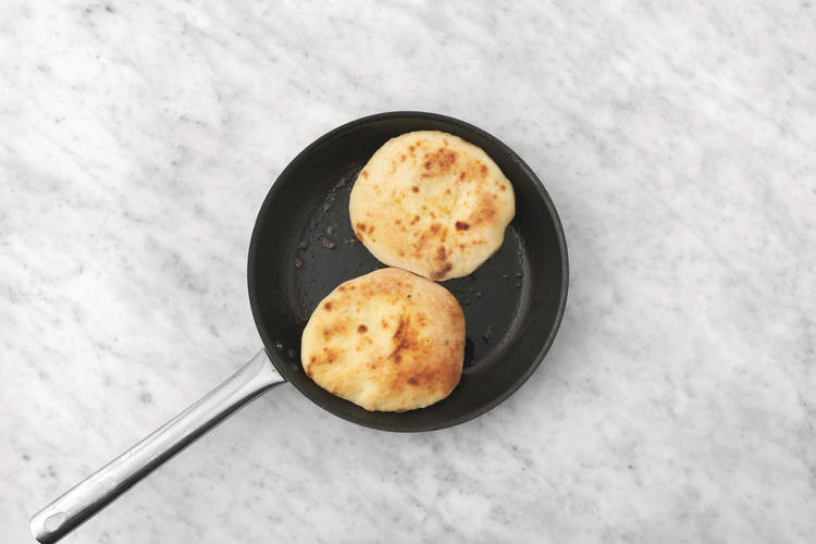 Warm up the flatbreads