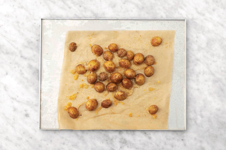 Roast the chat potatoes