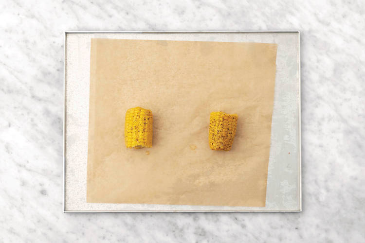 Roast the corn