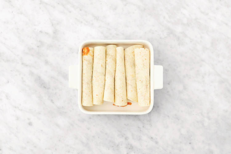 Bake the enchiladas