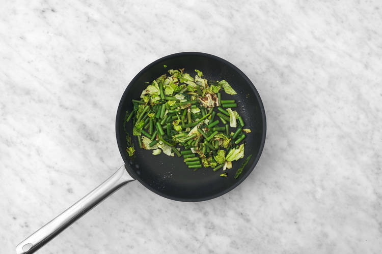 Cook the veggies