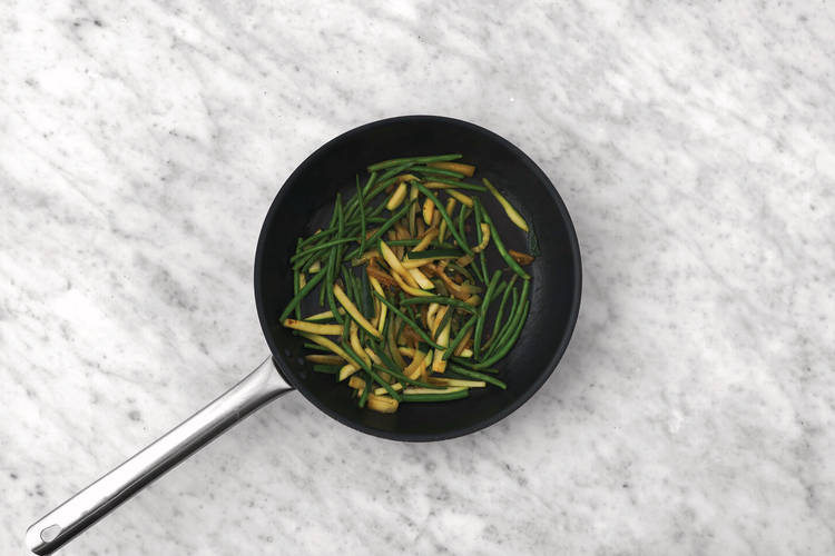 Prep & cook the green beans