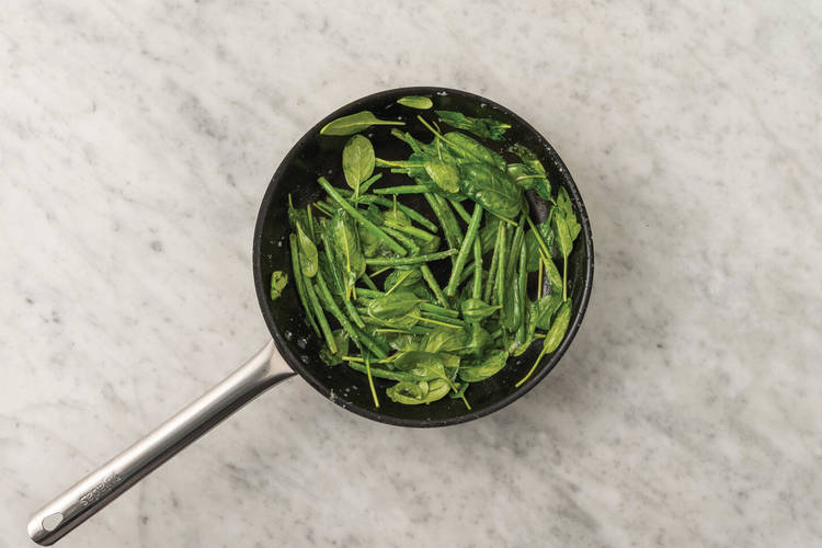 Cook the greens 