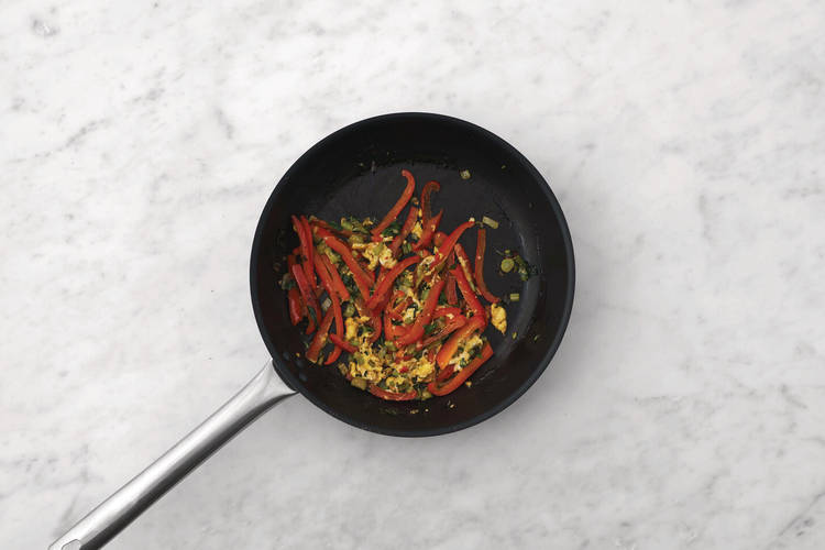 Cook the veggies