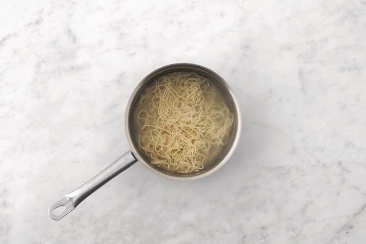 Cook the egg noodles