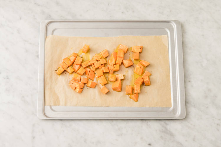 Roast the sweet potatoes