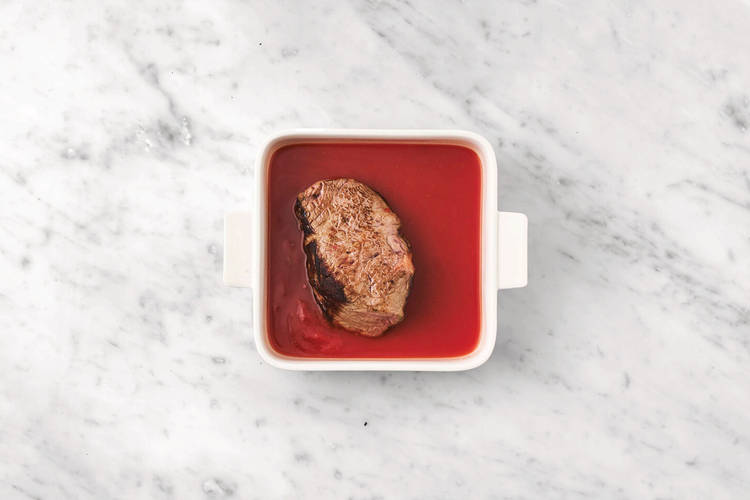 Roast the beef brisket