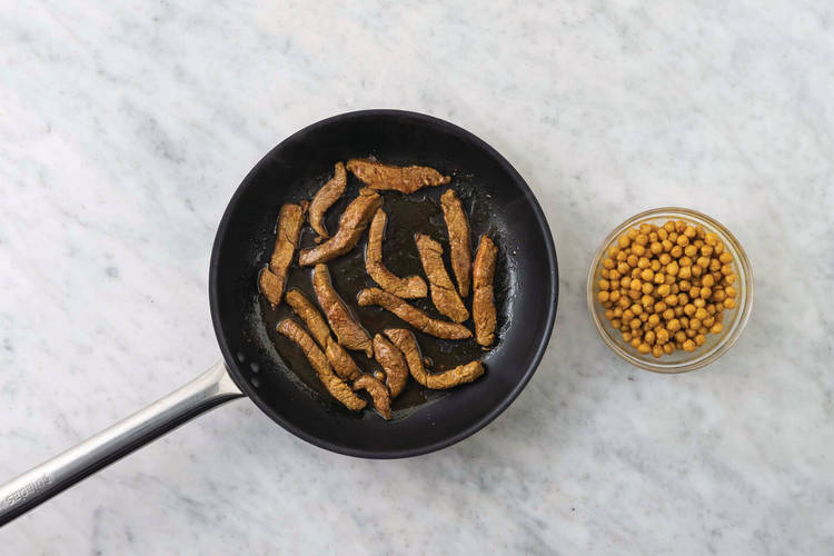 Cook the chickpeas & beef