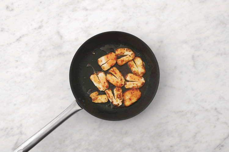 Cook the haloumi
