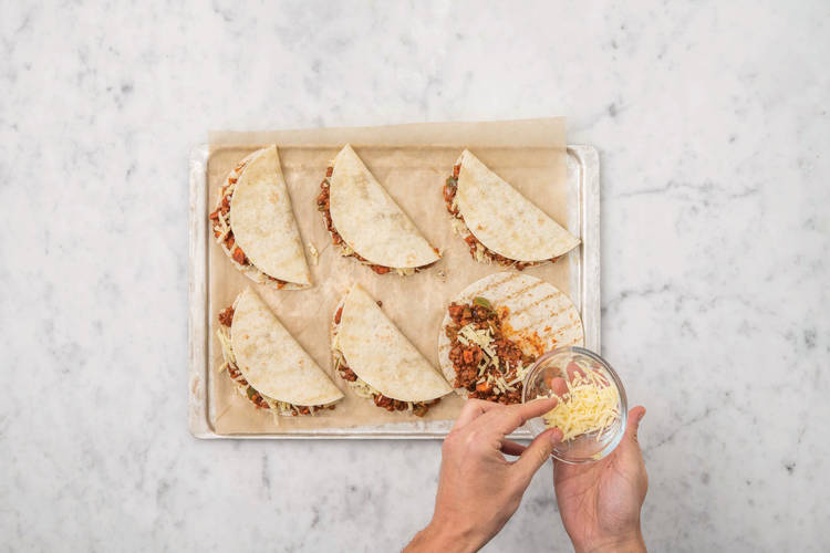 Assemble the dosa-dillas