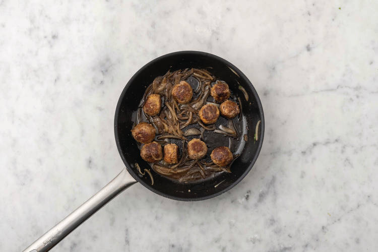 Cook the meatballs