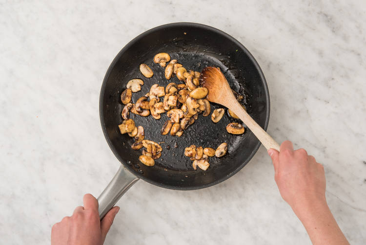Make the balsamic mushrooms