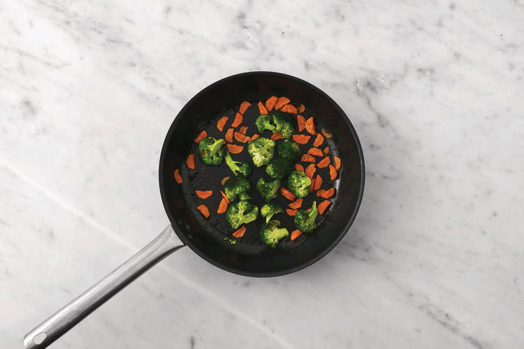Cook the veggies