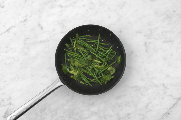 Cook the garlicky greens