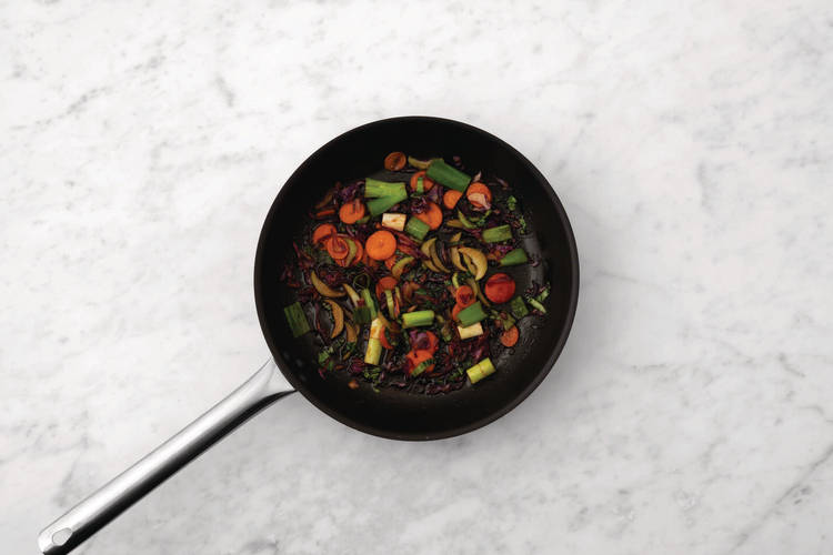 Cook the veggies