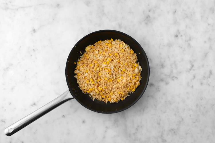 Finish the fried rice