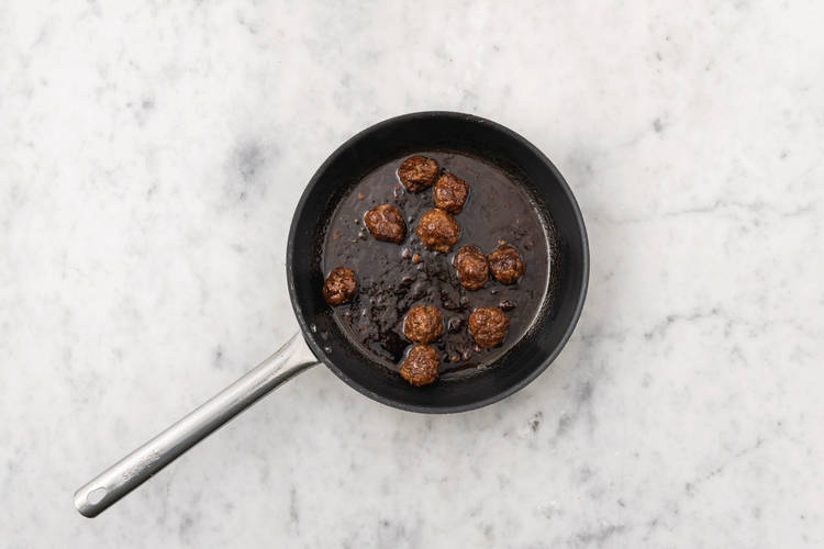 Cook the meatballs