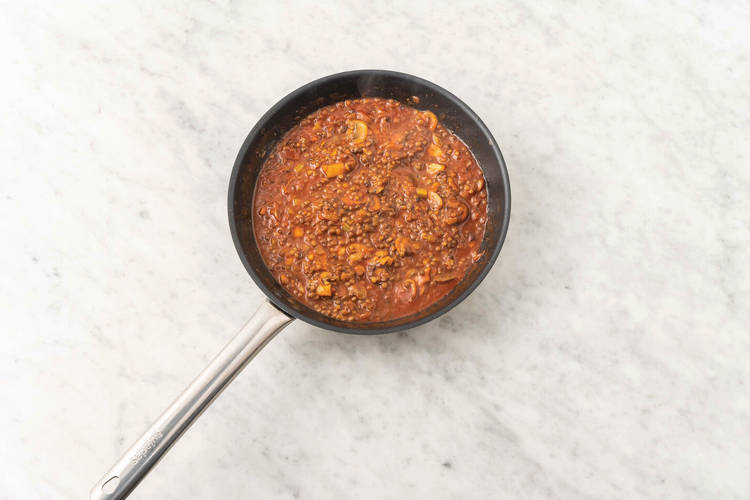 Bake the pie filling