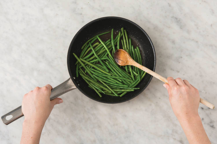 Cook the green beans